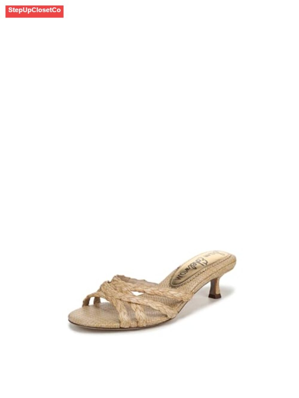 Sam Edelman Camille Kitten Heel Mules Open Toe Leather Slip On